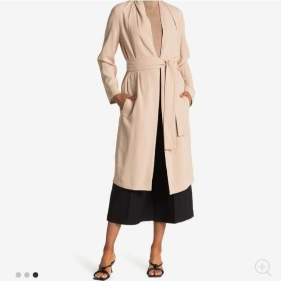 Hugo Boss Jackets & Blazers - HUGO BOSS Capaly Long Belted Trench Coat Tan 6 NWT